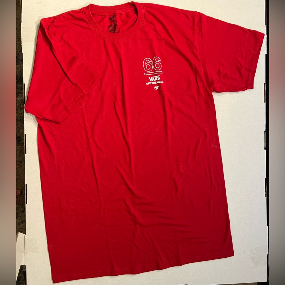 Red Vans T-shirt men’s size large new without tags never worn